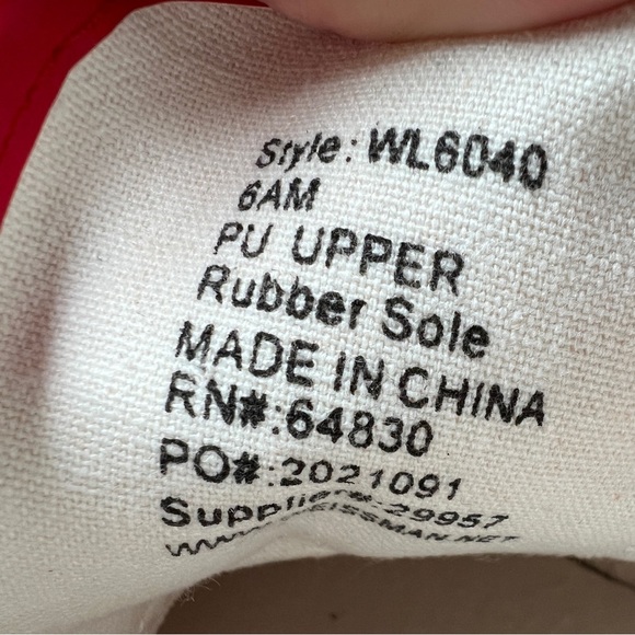 Red Glitter Sneakers - Size 6 - Picture 11 of 11